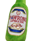 Pawroni Beer Bottle Plush Dog Toy